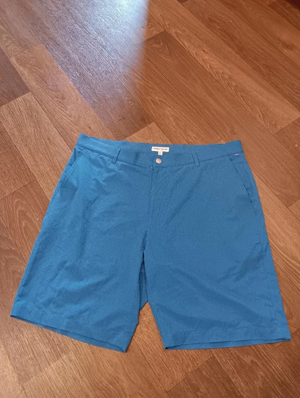 Peter Millar Blue Check Golf Shorts
